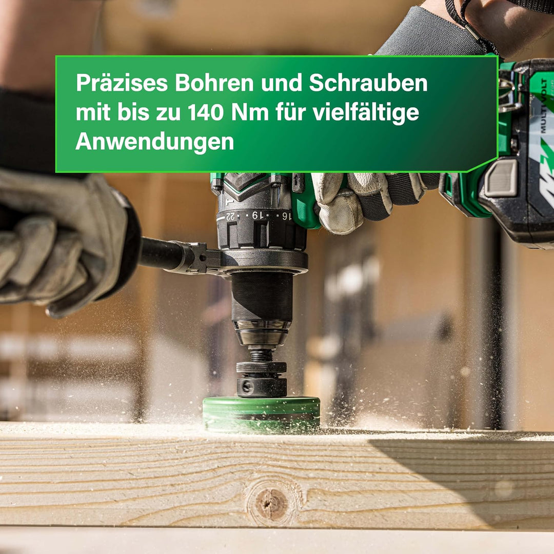 HIKOKI Akku Schlagbohrschrauber DV18DCW4Z, 13 mm Metall-Bohrfutter (18V, Max. Festdrehmoment hart: 1