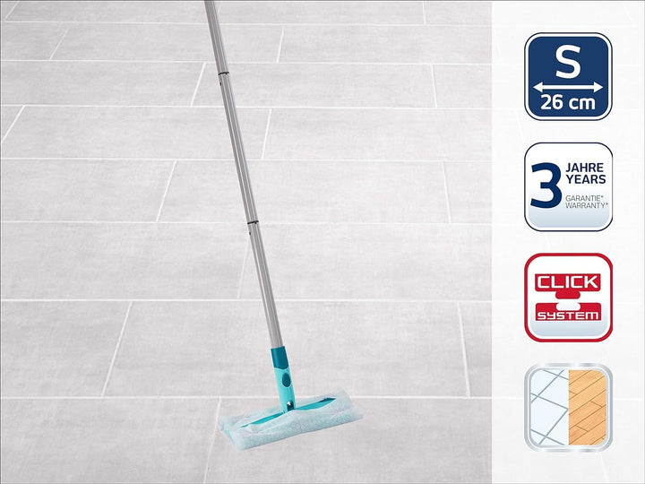 Leifheit Set Clean and Away, Bodenwischer für die schnelle Trockenreinigung, inklusive fünf Staubtüc