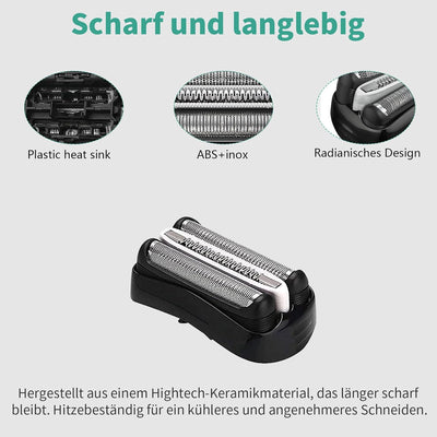 Series 3 Scherkopf Kompatibel mit Braun S3 ProSkin Rasierer Herren Elektrorasierer 3040s 3000s 3050c