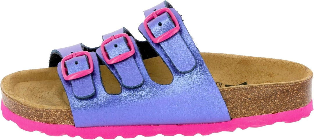 Lico Damen Bioline Pantoletten, Lila Pink
