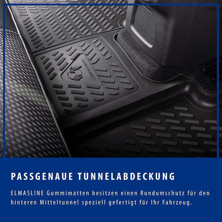Elmasline Design 3D Gummimatten Set für Ford Fiesta VII Baujahr ab 2017 | Extra hoher 5cm Rand FIEST