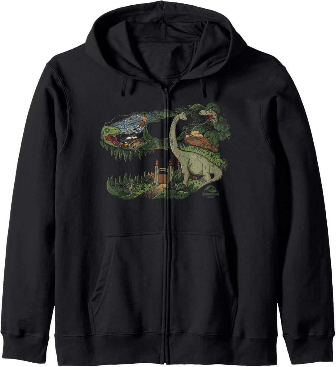 Jurassic Park Dinosaur T-Rex Skull Mashup Kapuzenjacke