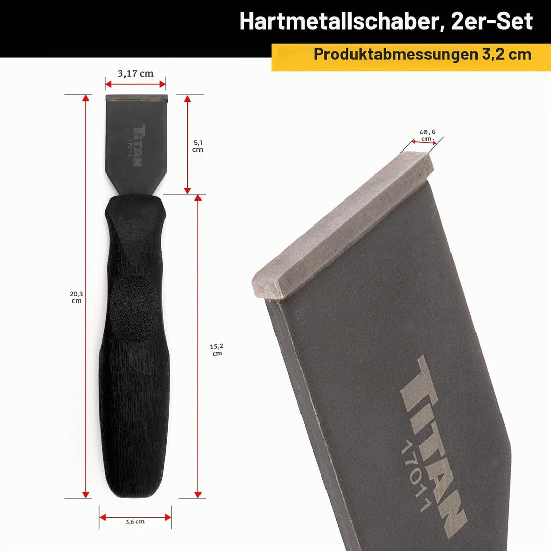 Titan 17016 Hartmetallschaber-Set, 2-teilig 2-Piece Set, 2-Piece Set