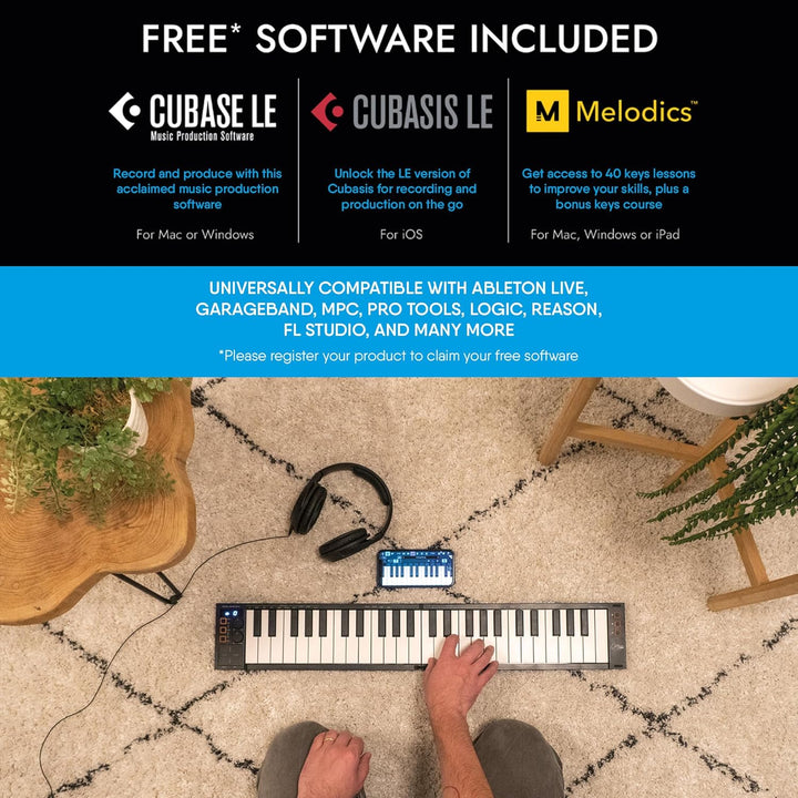 Carry-on von Blackstar FC-49 Klappbares USB Midi / Midi Over Bluetooth Controller Keyboard Eingebaut