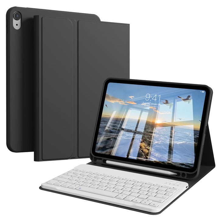 Tastatur Hülle für iPad A16 11. Generation 2025/ iPad 10. Generation 2022 (11/10,9 Zoll) mit Stiftha