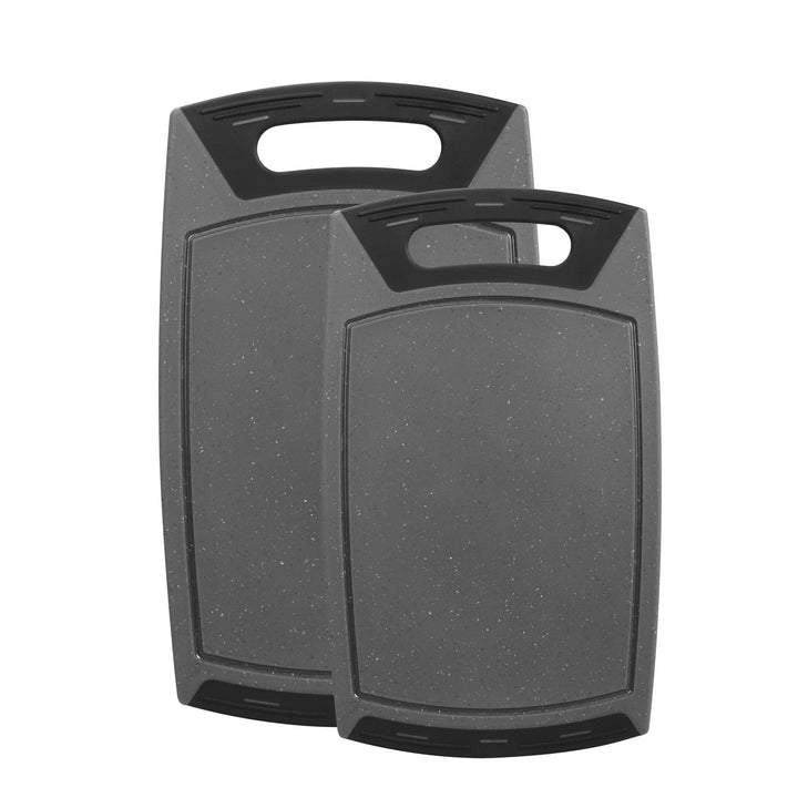 STONELINE Rechteckiges Schneidebrett Set 2-teilig, Schneidebrett Kunststoff Gross 42x25 cm Klein 36x