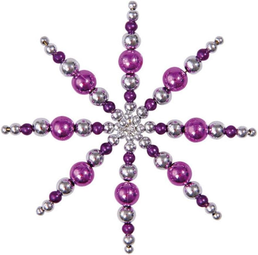 Betzold Drahtsterne-Komplett-Set | Bastelset, Weihnachtsdeko, Baumschmuck, für Kita und Schule lila/