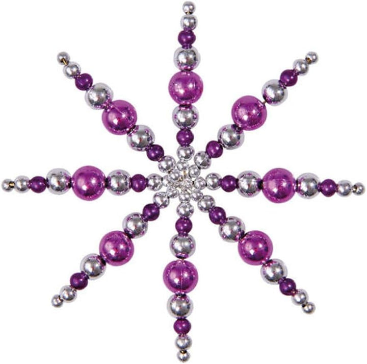 Betzold Drahtsterne-Komplett-Set | Bastelset, Weihnachtsdeko, Baumschmuck, für Kita und Schule lila/