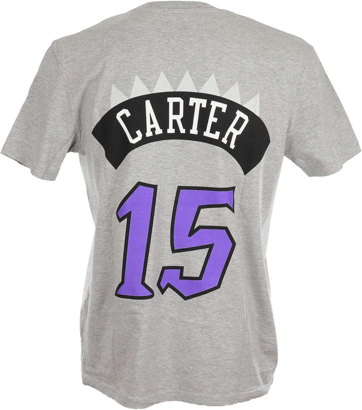 Mitchell & Ness Name & Number T-Shirt (NBA | HWC | NFL) Grey Heather, Toronto Raptors S, Grey Heathe