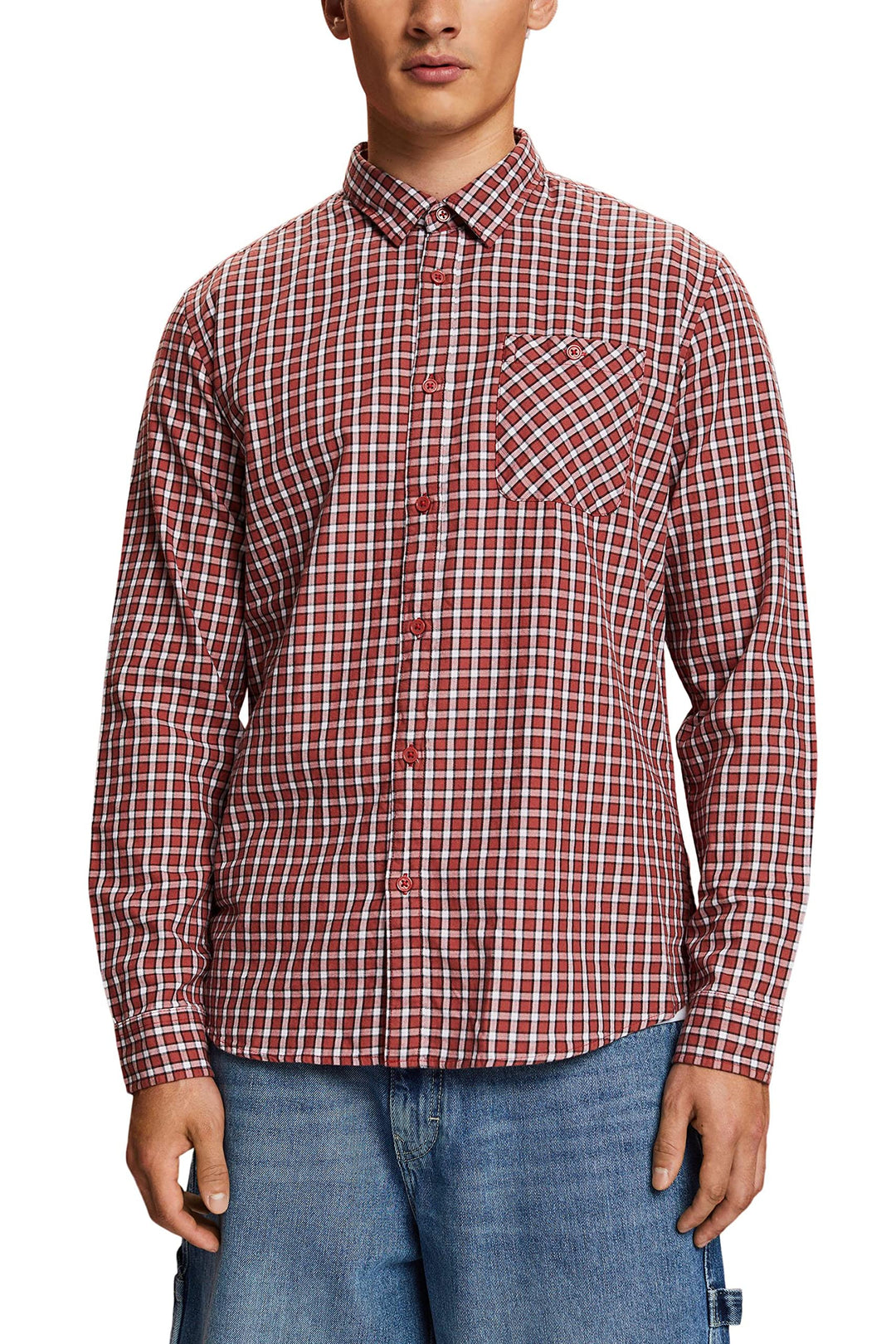 ESPRIT Herren Hemd XXL 805/Terracotta, XXL 805/Terracotta