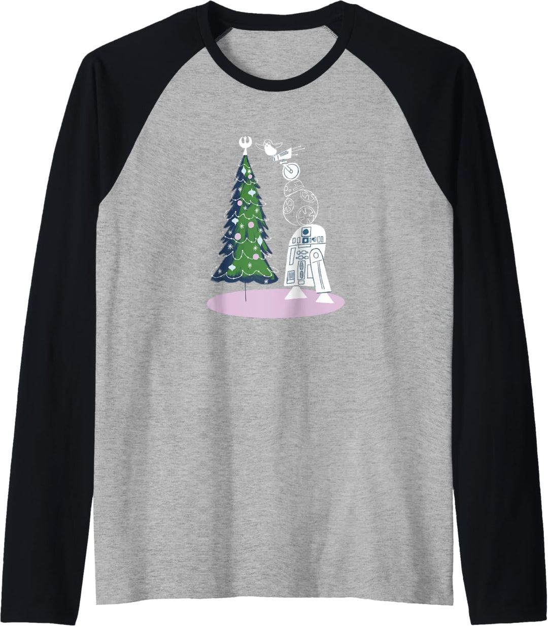 Star Wars Group Shot Droid Christmas Tree Raglan