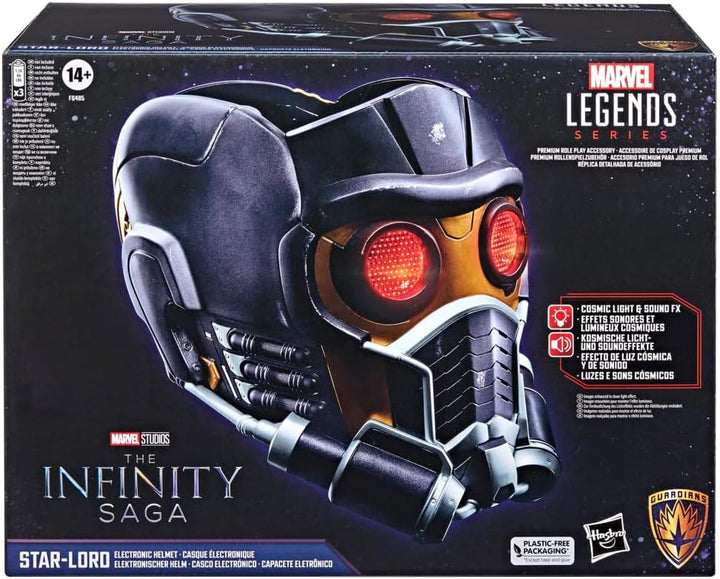 Marvel Legends Series elektronischer Star-Lord Premium Helm mit Licht und Sound, Rollenspielartikel