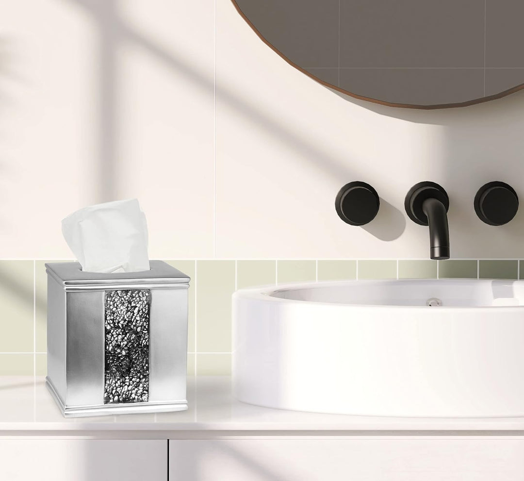 Popular Bath Silber Sinatra, Taschentuchbox Silber Papiertücher-Packung, Silber Papiertücher-Packung