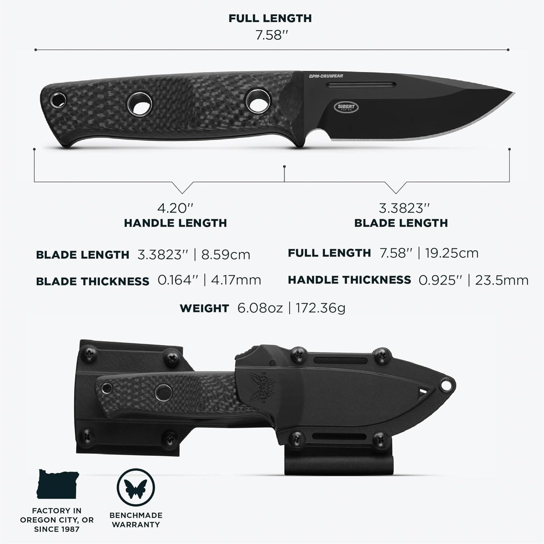 Benchmade Cuchillo Mini Bushcrafter f.carbono CPM-CruWear