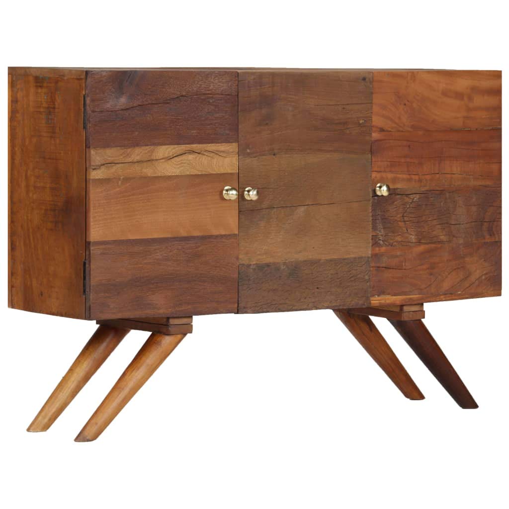 Festnight Sideboard Recyceltes Vintage Badschrank Mehrzweckschrank Massivholz Braun 110 x 30 x 75 cm