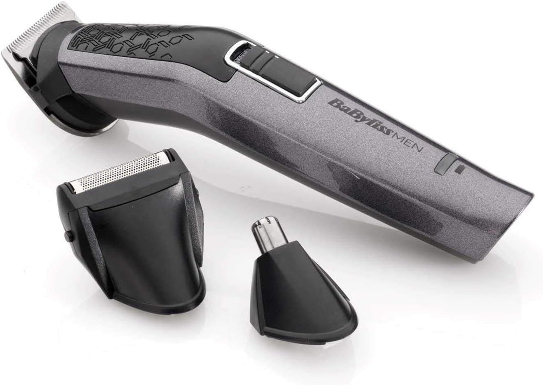 BaByliss 10-in-1 Carbon Titanium Multi-Grooming Trimmer Kit abwaschbar für Körper, Bart und Nasenhaa