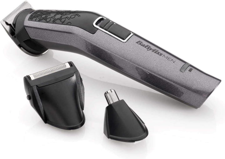 BaByliss 10-in-1 Carbon Titanium Multi-Grooming Trimmer Kit abwaschbar für Körper, Bart und Nasenhaa