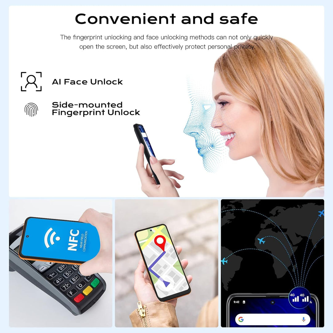 HOTWAV Note 12 Android 13 Smartphone Ohne Vertrag, 6.8"HD+ Display 48MP+16MP Dual Kamera, 8GB/128GB/