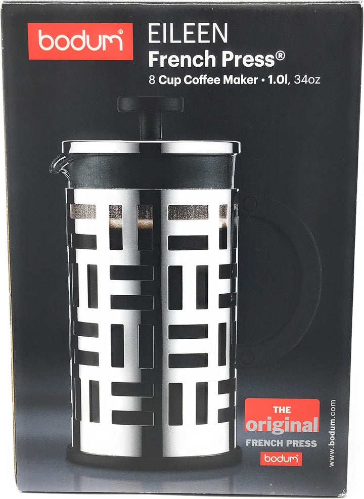Bodum EILEEN Kaffeebereiter (French Press System, Permanent Filter aus Edelstahl, 1,0 liters) kupfer