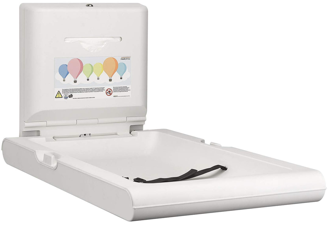 ALLCARE 14315 Mediclinics CP0016V Baby-Wickelstation Weiss, vertikal White, White
