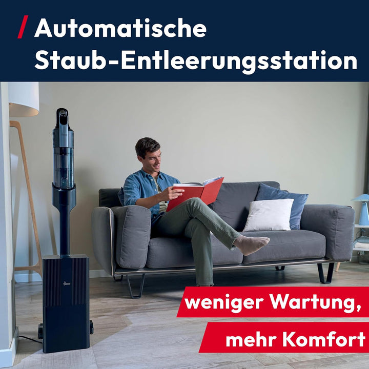 Hoover Akku-Staubsauger kabellos HF3 Pro Home mit 3L automatischer Staubentleerungs- & Ladestation,