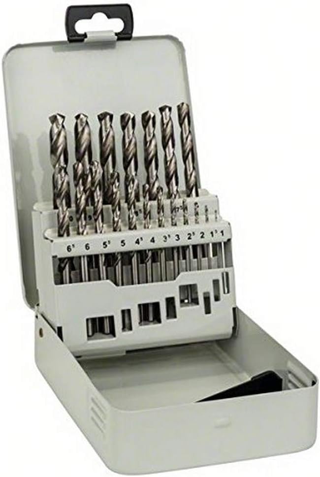 Bosch Professional 19tlg. Metallbohrer-Set HSS-G geschliffen Metallkassette