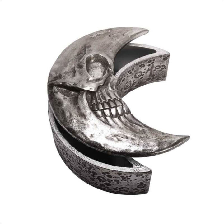 Alchemy Gothic Dekorative Schachtel Skull Moon Silberfarben