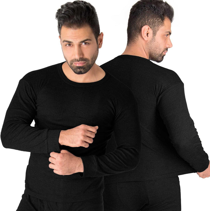Black Snake® Thermounterhemd Thermounterwäsche Sport Unterhemden Herren 2 Stück Langarm XXL Schwarz,