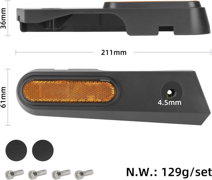 myBESTscooter – Hinterradabdeckung mit Reflektoren für Xiaomi 5 Max Mi5 Elektroroller