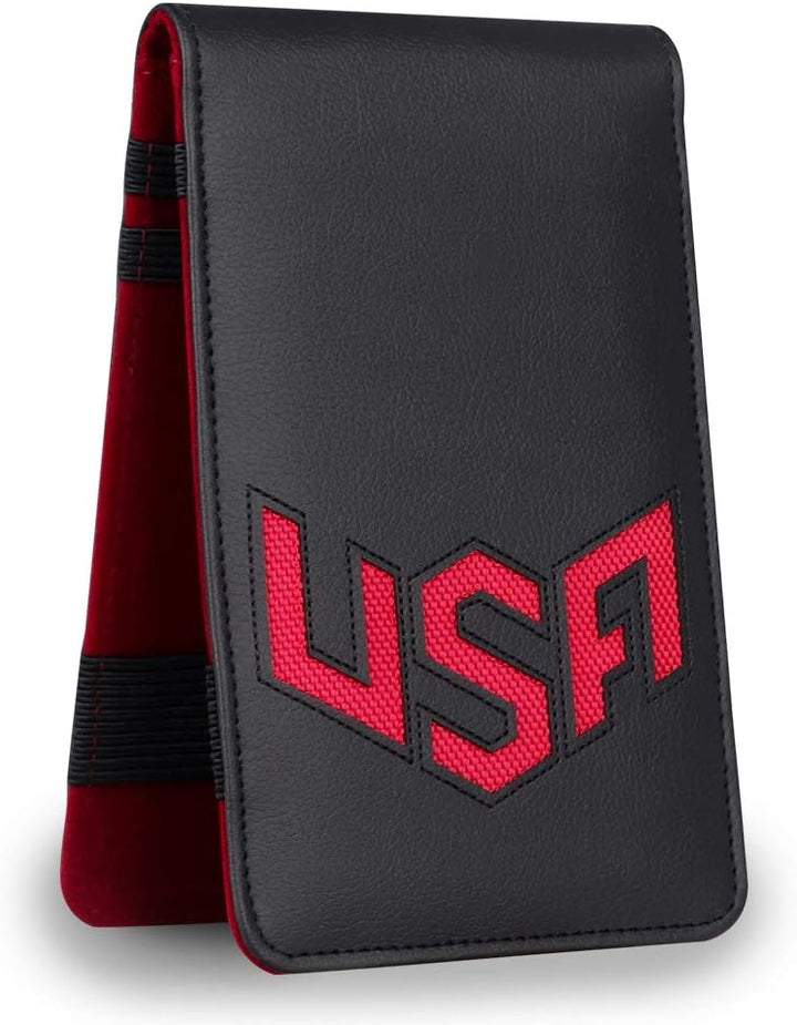 LZFAN Golf-Scorekartenhalter &amp; Yardage Book Cover, Golf-Zubehör, schwarz, Premium-Leder Yardage Book