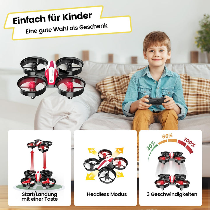 Holy Stone HS210 Mini Drohne für Kinder Anfänger,RC Quadcopter mit 3 Akkus Lange Flugzeit,Automatisc
