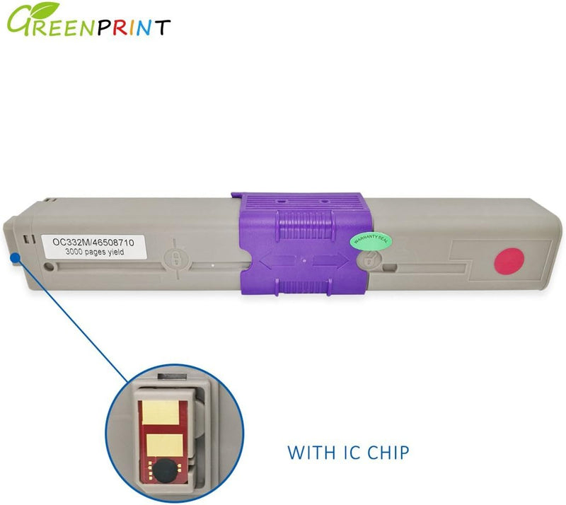 GREENPRINT 4 Farben Kompatible Tonerkartuschen C332 MC363 3500 Seiten für Schwarz & 3000 Seiten für