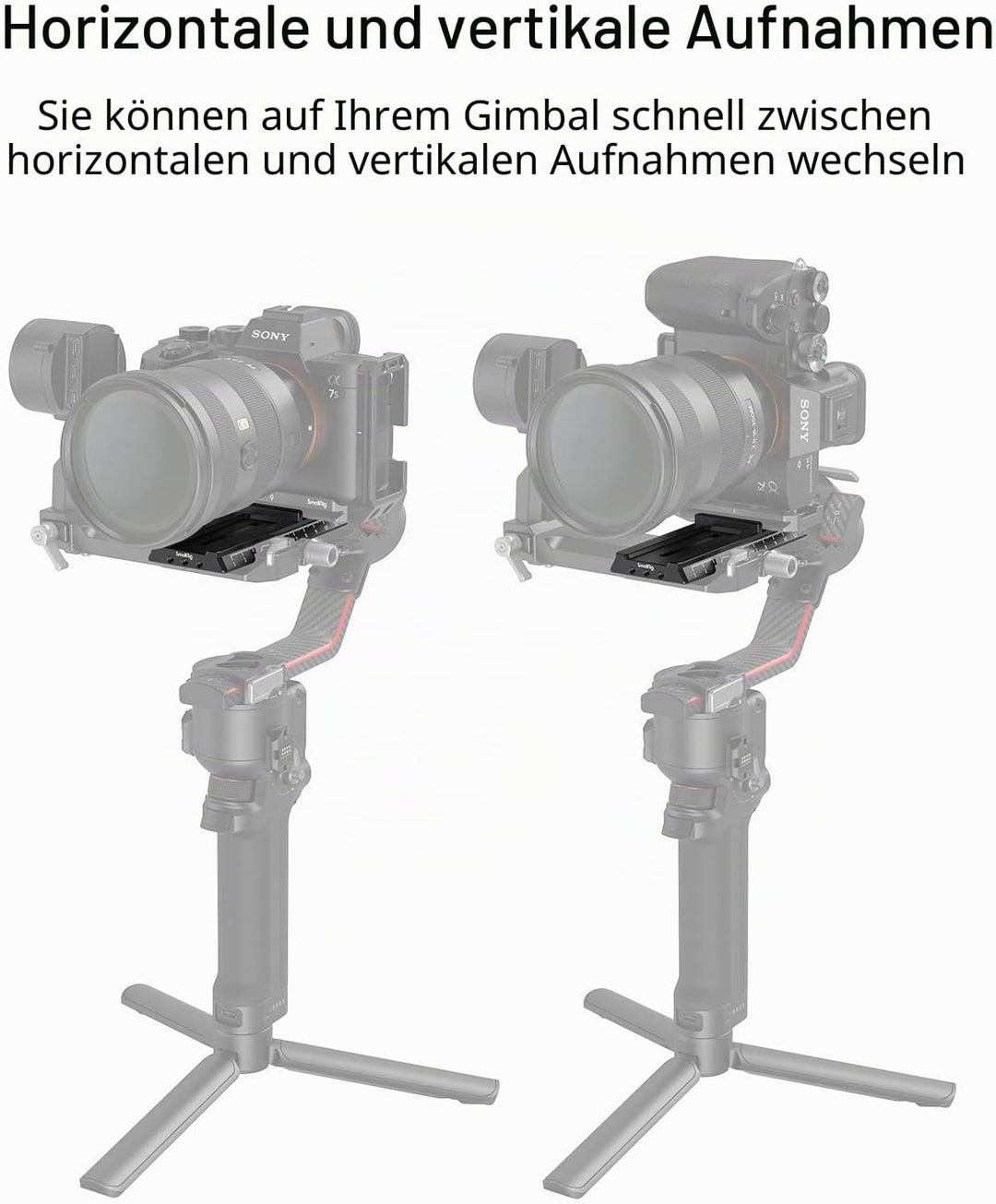SMALLRIG RS2/RSC2/RS3/RS3 Pro Quick Release Plate Schnellwechselplatte mit Arca-Swiss für DJI RS 2/R