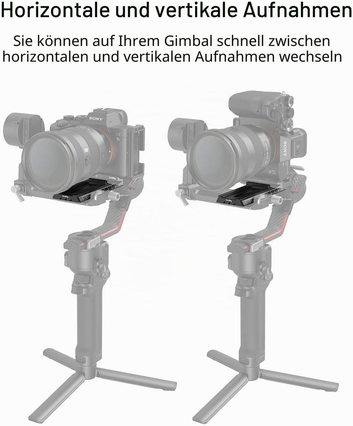 SMALLRIG RS2/RSC2/RS3/RS3 Pro Quick Release Plate Schnellwechselplatte mit Arca-Swiss für DJI RS 2/R