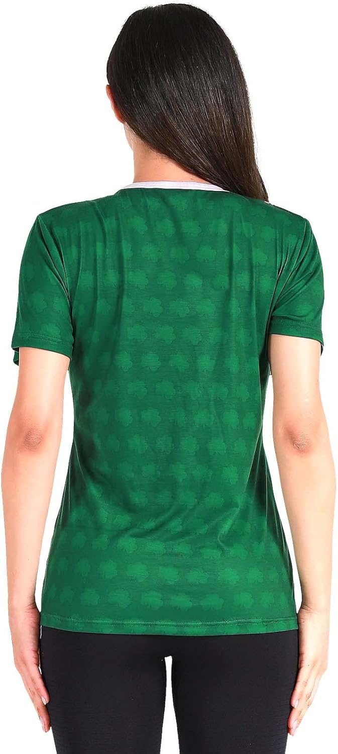 COSAVOROCK ST. Patrick's Day Damen Leprechaun Kostüme Klee T-Shirts 3XL Grün, 3XL Grün