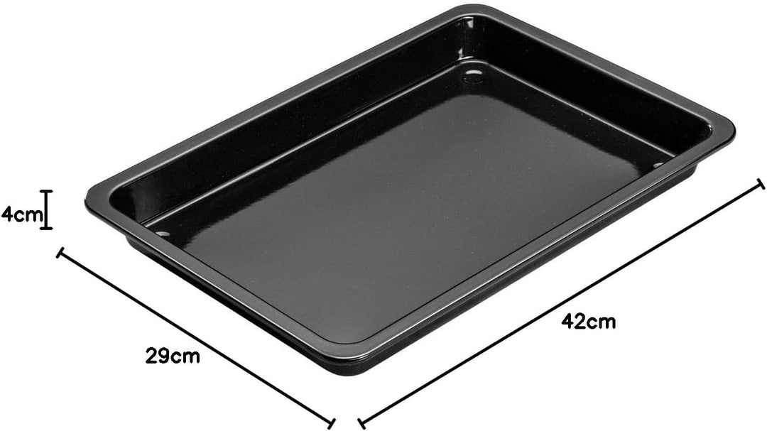 Dr. Oetker Rechteckiges Backblech 42 x 29 x 4 cm Back-Idee – Eckige Pizzablech mit Schnitt- & kratzf