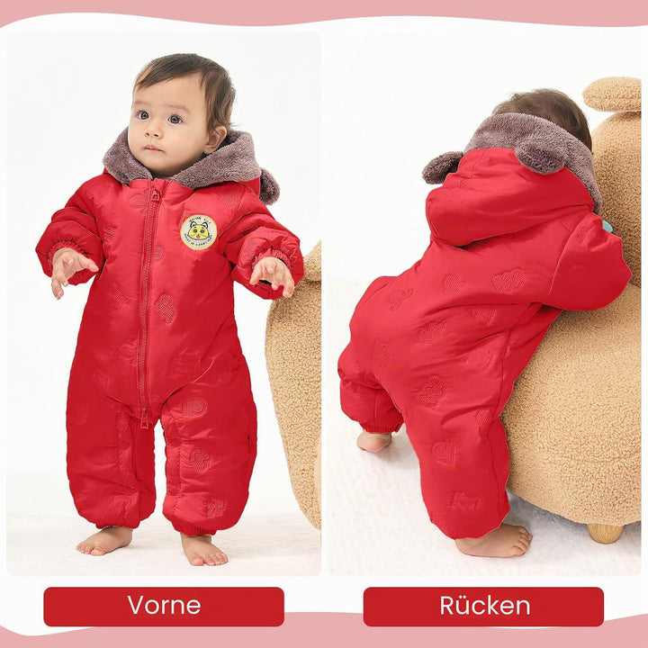 JiAmy Unisex Baby C2-tz-pf08904 Baby Schneeanzüge (1er Pack) 12-18 Monate Rot, 12-18 Monate Rot
