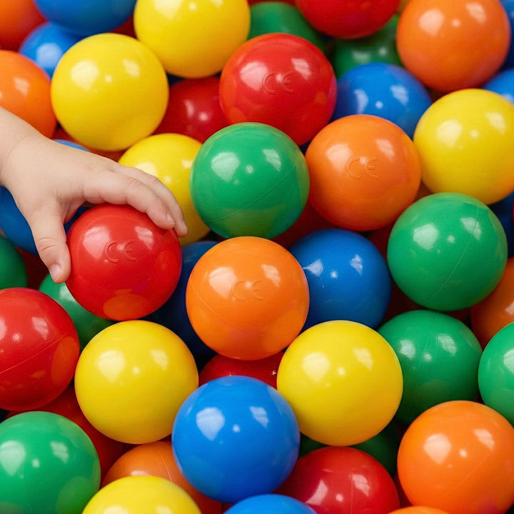 LittleTom 100 Bälle für Bällebad - 7cm Plastik Bälle Kinder Spielbälle - Babyball zum Greifen - Plas