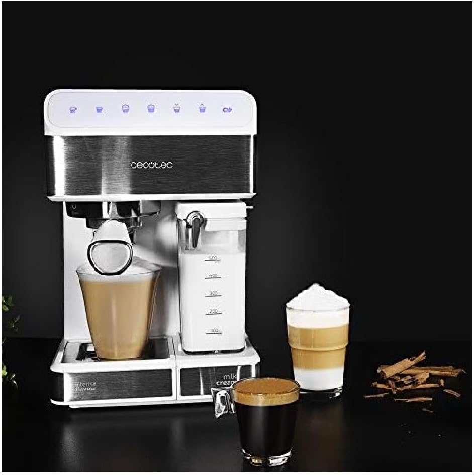 Cecotec Kaffemaschine Power Instant-ccino 20 Touch. 1350 W, Siebträger, 20 bar Druck, 1'4 L Wasserta