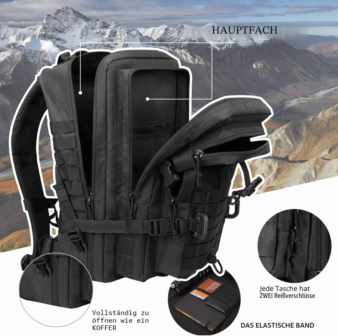Hannibal Tactical Militär Taktischer Rucksack Cooper Rucksack Armee Assault Pack 3 Tage Bug Out Go B