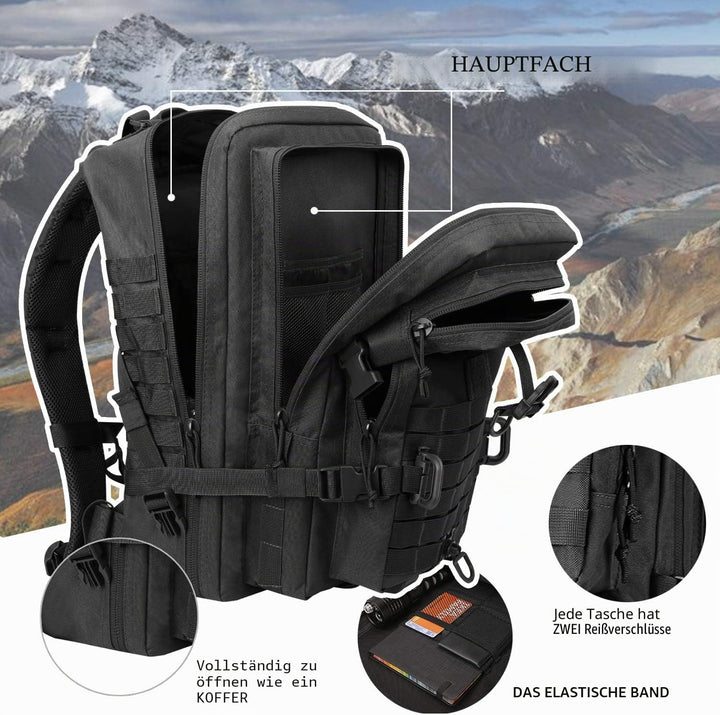 Hannibal Tactical Militär Taktischer Rucksack Cooper Rucksack Armee Assault Pack 3 Tage Bug Out Go B
