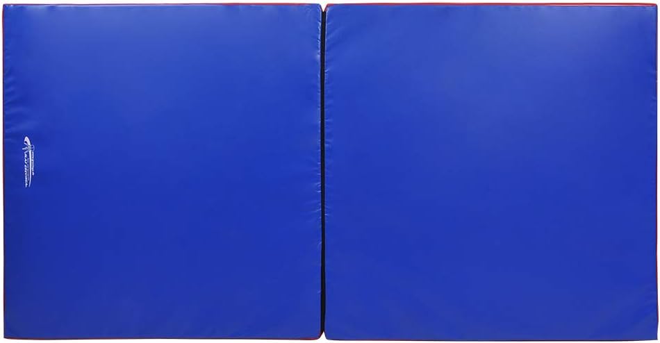 Grevinga® Turnmatte VB 80 | Blau, 200 x 200 cm, Turnen, Klappbar auf 100 x 100 cm Blau-Schwarz 200 x