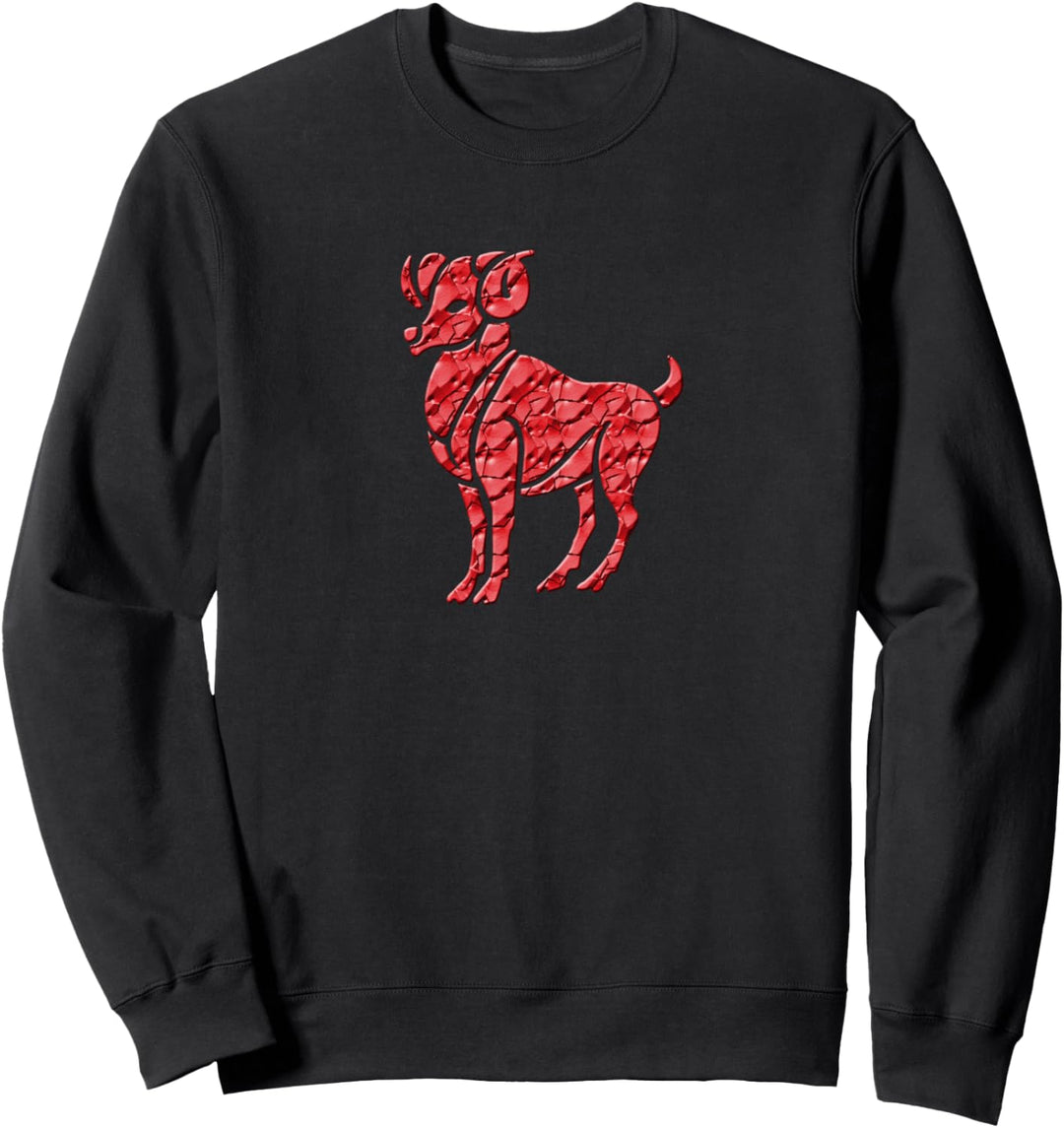 Roter Sternzeichen Widder Sweatshirt