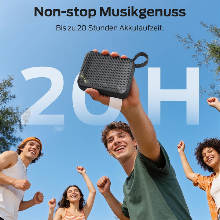 oraolo Tragbare Bluetooth Lautsprecher, Mini Bluetooth Lautsprecher, 20H Laufzeit, Bluetooth 6.0, IP