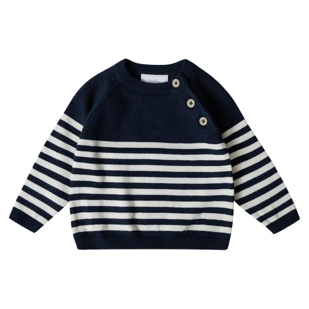 Stellou & friends Strickpullover für Jungen und Mädchen I Hochwertige Baby-Kleidung aus 100% Baumwol