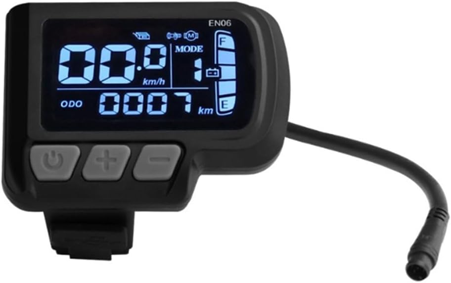 E-Bike Display 24V 36V 48V LCD Bildschirm mit 6 Pin Wasserdichtes Schnittstellenkabel für Elektrofah