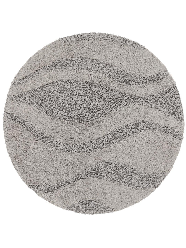 RugVista Breeze Teppich - Grau Teppich Ø 70 Moderner, Rund Teppich