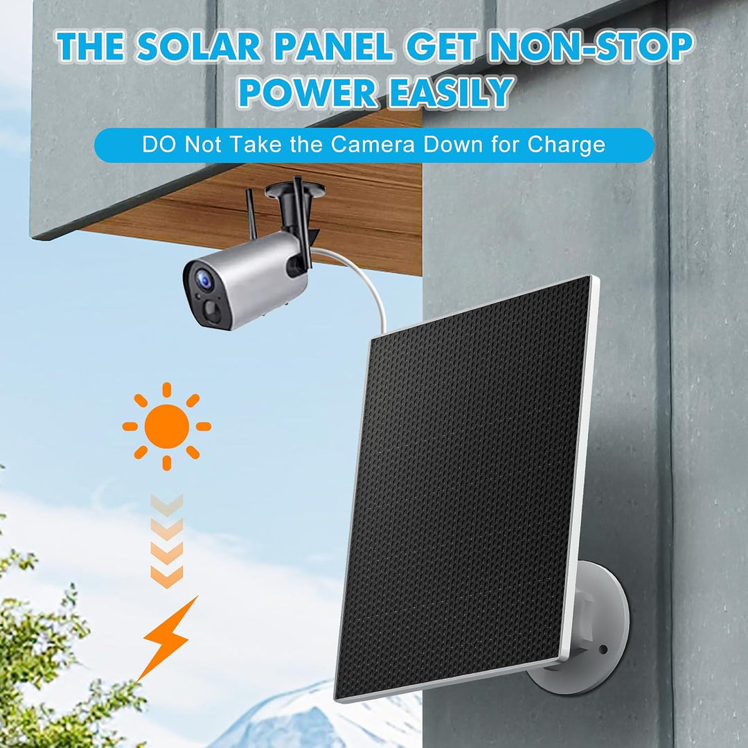 Solarpanel für Sicherheitskamera, 5 W USB-Solarpanel für DC 5 V Sicherheitskamera, Micro-USB- und US