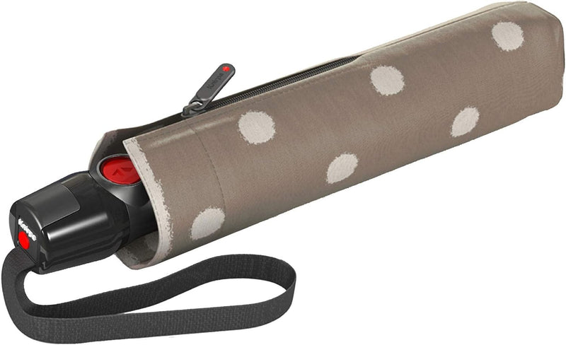 Knirps Taschenschirm T.200 Duomatic Dot Art - taupe 98 cm Dot Art Taupe, 98 cm Dot Art Taupe