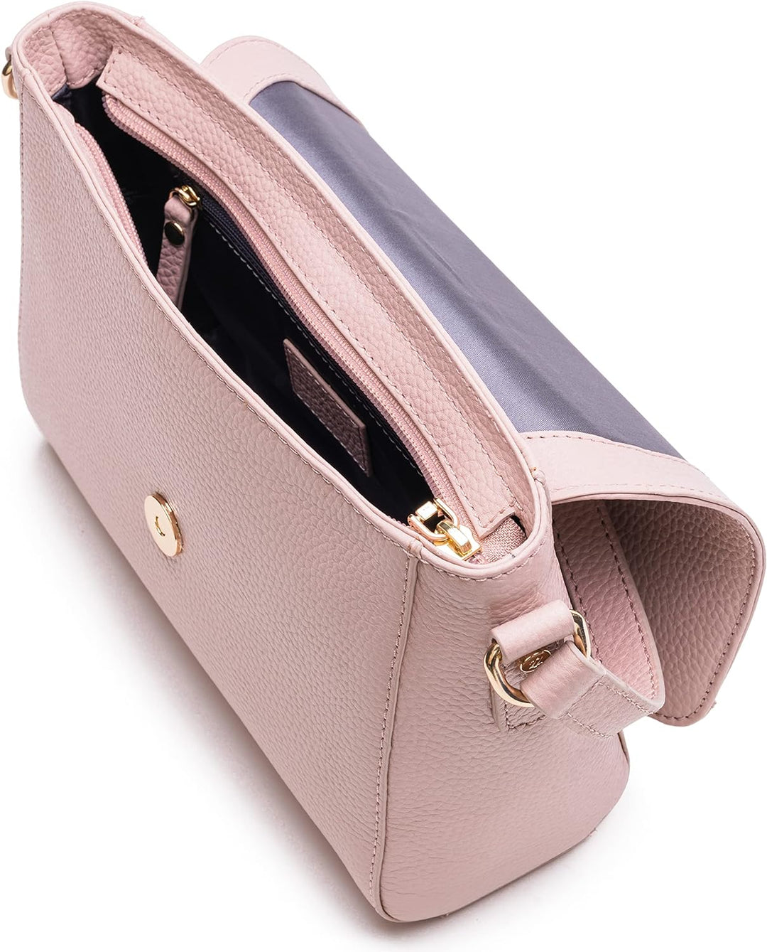 Lazarotti Bologna Leder Umhängetasche Damen | verstellbarer Schultergurt | mittelgrosse Crossbody Ba